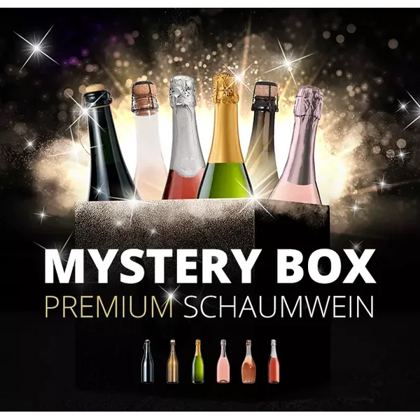 6 Premium Mystery Box - Surprise pétillante avec des vins Sparkling de VINELLO