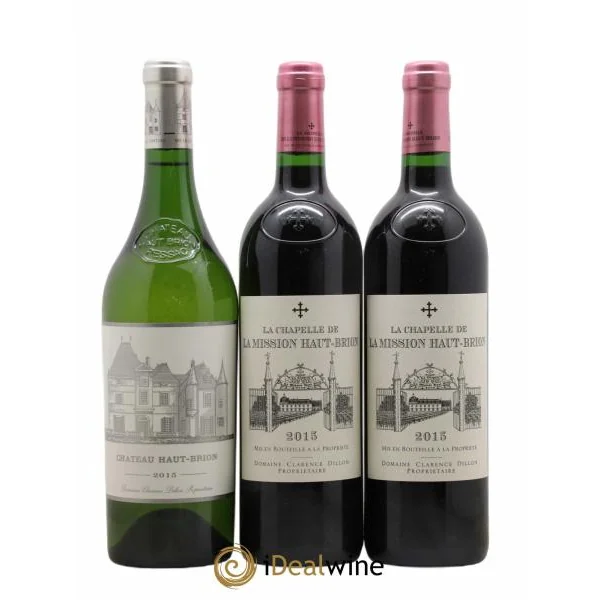 Assortiment Domaines Clarence Dillon 3 Haut brion 3 mission 2 clarence 2 chapelle 1 haut brion blanc 1 Mission blanc 2015