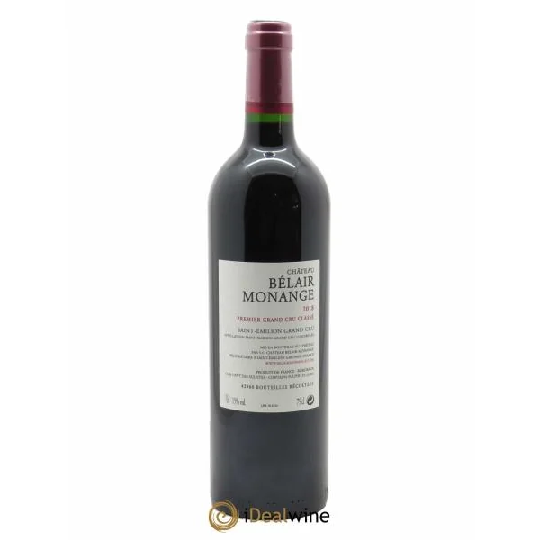 Château Belair (Belair-Monange) 1er Grand Cru Classé B (CBO à partir de 6 bts) 2018