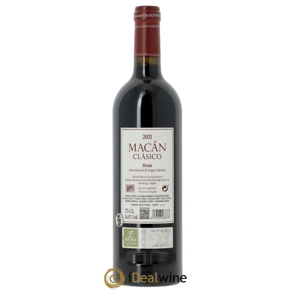 Rioja DOCa Macan Classico Benjamin de Rothschild u0026 Vega Sicilia S.A 2021